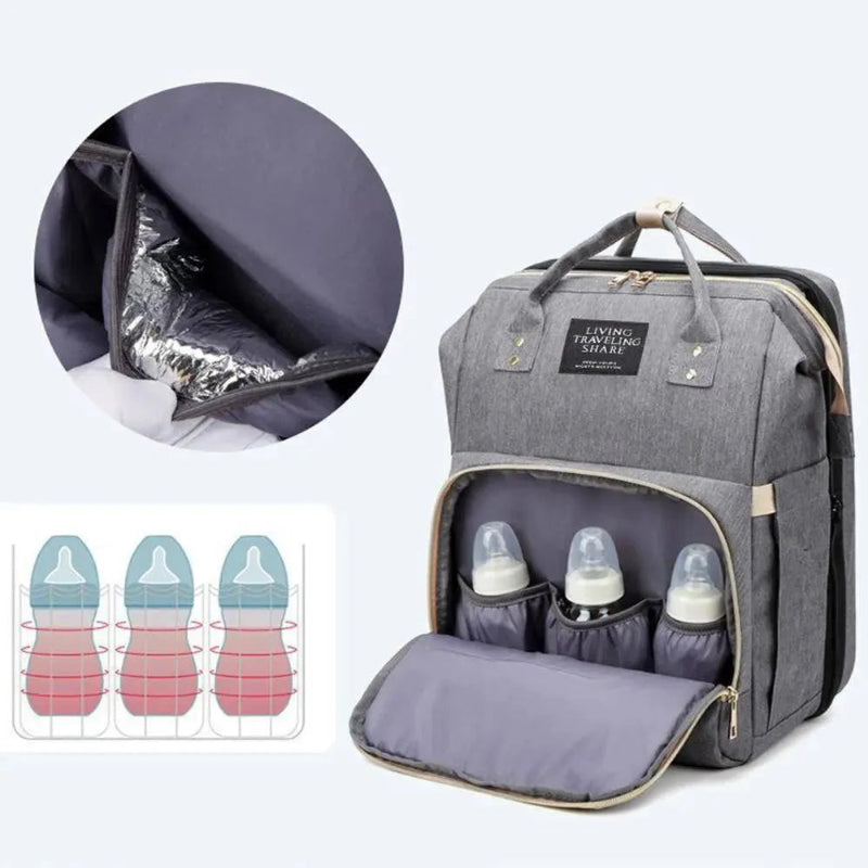 BabyGo | Mochila pañalera impermeable 3 en 1